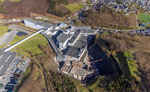 Brewery C.& A. VELTINS GmbH & Co. KG, construction site and new building, Grevenstein, Meschede,