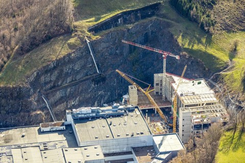 Brewery C.& A. VELTINS GmbH & Co. KG, construction site and new building, Grevenstein, Meschede,