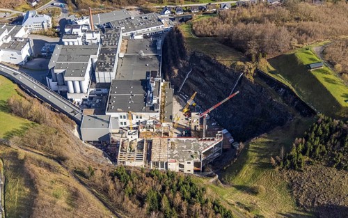 Brewery C.& A. VELTINS GmbH & Co. KG, construction site and new building, Grevenstein, Meschede,