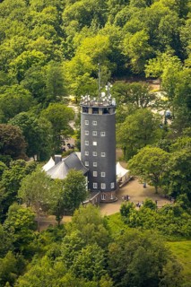 Aerial view, Hohe Bracht observation tower with café, Hofolpe, Lennestadt, Sauerland, North