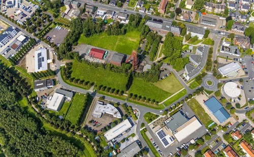 Aerial view, Start-up centre and Technopark Kamen on the former site of the Monopol Schacht Grillo