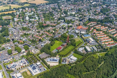 Aerial view, Start-up centre and Technopark Kamen on the former site of the Monopol Schacht Grillo