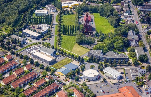 Aerial view, Start-up centre and Technopark Kamen on the former site of the Monopol Schacht Grillo