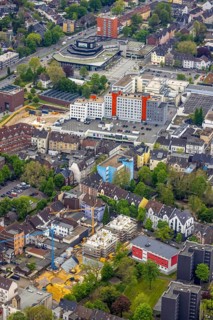 Aerial view, cultural centre Herne, Willi-Pohlmann-Platz, Herne-Mitte, Herne, Ruhr area, North