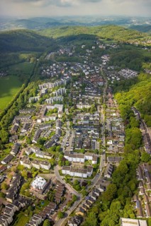 Aerial view, residential area Westender Weg and Rostesiepen, Westende, Herdecke, Ruhr area, North