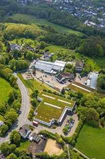 Aerial view, Siepmann garden centre, Ostend, Herdecke, Ruhr area, North Rhine-Westphalia, Germany,