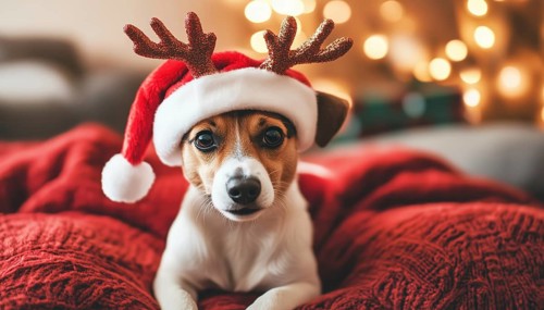 Adorable Christmas Puppies: Festive Dog Outfits Featuring Santa Hats And Reindeer Horns For The