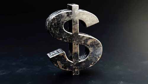Continuous Art Work Of A Dollar Sign: A Detailed And Intricate Representation Of The Iconic Dollar