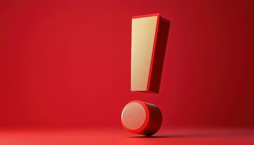 The Exclamation Mark Art: A Continuous Expression Of Exclamation Marks And Points. A Unique