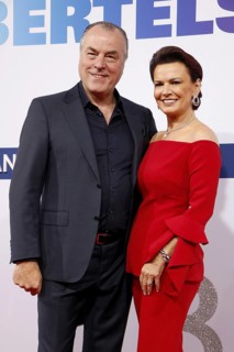 Clemens Tönnies and Margit Tönnies arriving at the Bertelsmann Summer Party 2025 at the Bertelsmann
