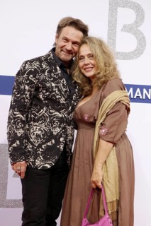 Thure Riefenstahl and Patricia Lüger arriving at the Bertelsmann Summer Party 2025 at the
