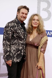 Thure Riefenstahl and Patricia Lüger arriving at the Bertelsmann Summer Party 2025 at the