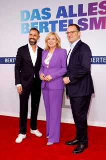 Daniel Funke, Julia Klöckner and Jens Spahn arriving at the Bertelsmann Summer Party 2025 at the
