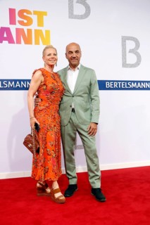Andrea Maria Waden and Stefan Dohler arriving at the Bertelsmann Summer Party 2025 at the