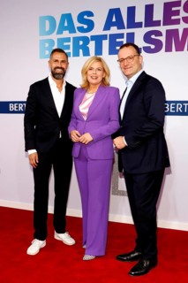 Daniel Funke, Julia Klöckner and Jens Spahn arriving at the Bertelsmann Summer Party 2025 at the