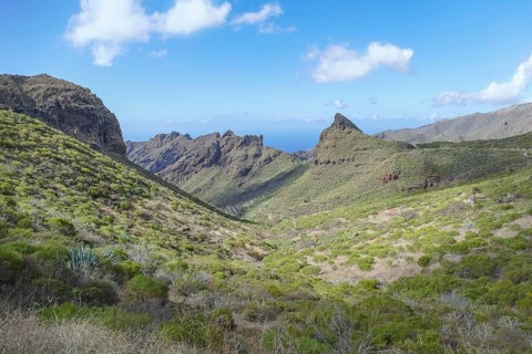 Mountain landscape between masca and Teno at Tenerife, Canary Islands, Spain