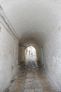Passage seen in Ostuni, a city in Apulia, Italy