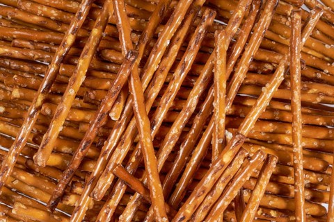 Full frame closeup of some crunchy salt sticks