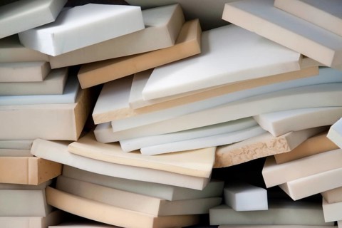 Lots of various stacked foam mats