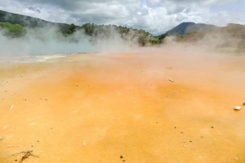 Champagne Pool at a geothermal area named Waiotapu in New Zealand