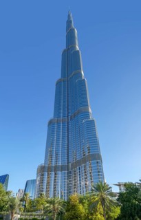 Burj Khalifa building in Dubai, the most populous city in the United Arab Emirates