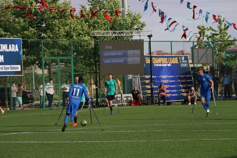 Football for the disabled amputees. The final match of amputee football between Sahinbey Belediye