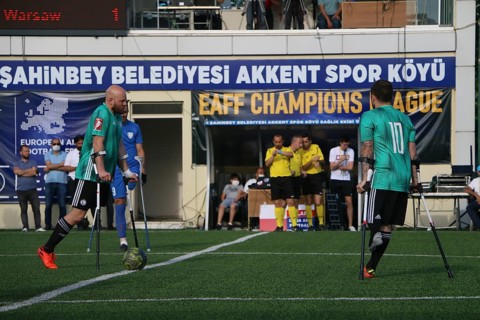 Football for the disabled amputees. The final match of amputee football between Sahinbey Belediye