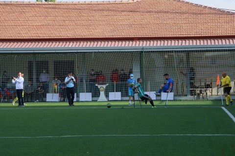 Football for the disabled amputees. The final match of amputee football between Sahinbey Belediye