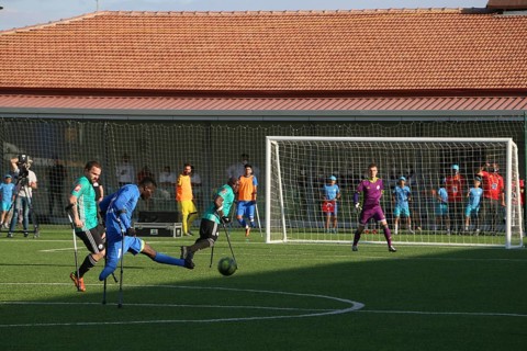 Football for the disabled amputees. The final match of amputee football between Sahinbey Belediye