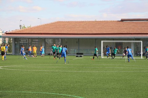 Football for the disabled amputees. The final match of amputee football between Sahinbey Belediye