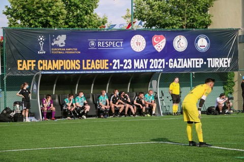 Football for the disabled amputees. The final match of amputee football between Sahinbey Belediye