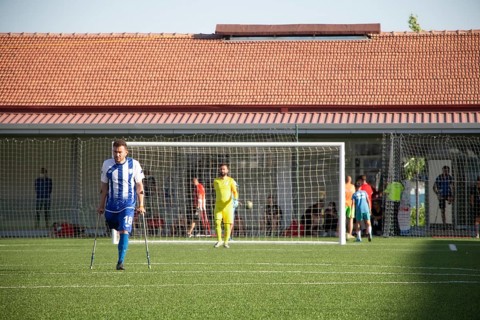 Football for the disabled amputees. The final match of amputee football between Sahinbey Belediye