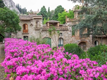 Historic buildings around Taormina in Sicily, Italy
