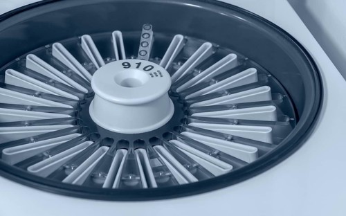 Detail of a centrifuge in a medical lab