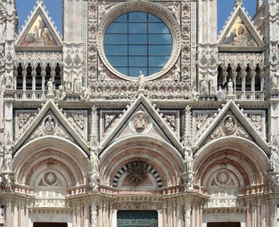 Scenery around Siena Cathedral in Siena, Italy