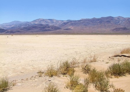 Arid scenery around Death Valley National Park in USA