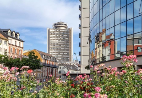 City view of Mulhouse in the Alsace region in France