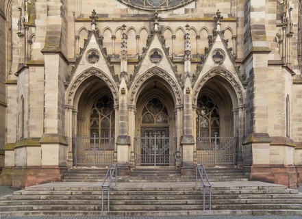 Entrance of the Memorial Church of the Protestation in Speyer, Germany
