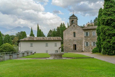 Impression around the Piona Priory or Piona Abbey, a religious complex on the Lecco bank of Lake