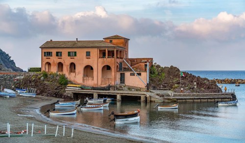 Scenery around Levanto, a small town at a coastal area in the province of La Spezia in Liguria,