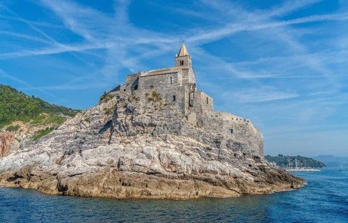 San Pietro in Porto Venere, a town at a coastal area in the province of La Spezia in Liguria,