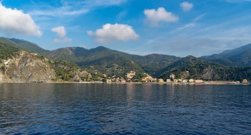 Scenery around a coastal area named Cinque Terre in Liguria, located in the northwest of Italy at