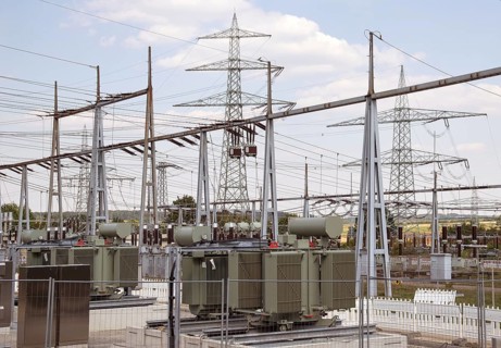 Detail of a electrical substation in Southern Germany