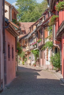 Idyllic scenery in Kaysersberg, a city in Alsace, France