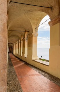 Scenery around Porto Maurizio in Oneglia, a former town in northern Italy on the Ligurian coast, in