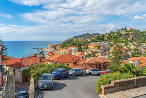 Scenery around Porto Maurizio in Oneglia, a former town in northern Italy on the Ligurian coast, in