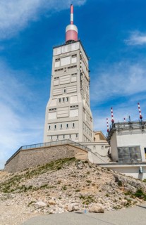 Building at the top of Mont Ventoux, a mountain in the Provence region of southern France