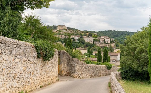 Scenery around Vaison-la-Romaine, a town in the Vaucluse department in the Provence region in