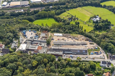 Aerial view, site of the Friedrich Hünninghaus drop forge on Haßlinghauser Straße in the Sauerbruch