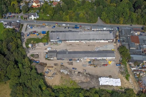 Aerial view, site of the Friedrich Hünninghaus drop forge on Haßlinghauser Straße in the Sauerbruch